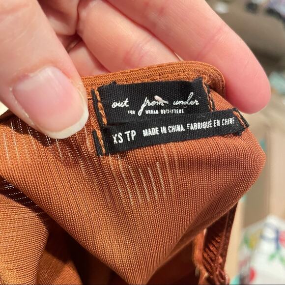 Urban Outfitters Out From Under Rust Orange Ribbed Bodysuit XS - Picture 7 of 8